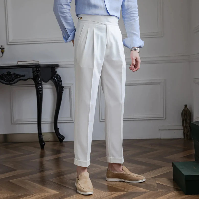 White-HIgh waisted Gurkha pant